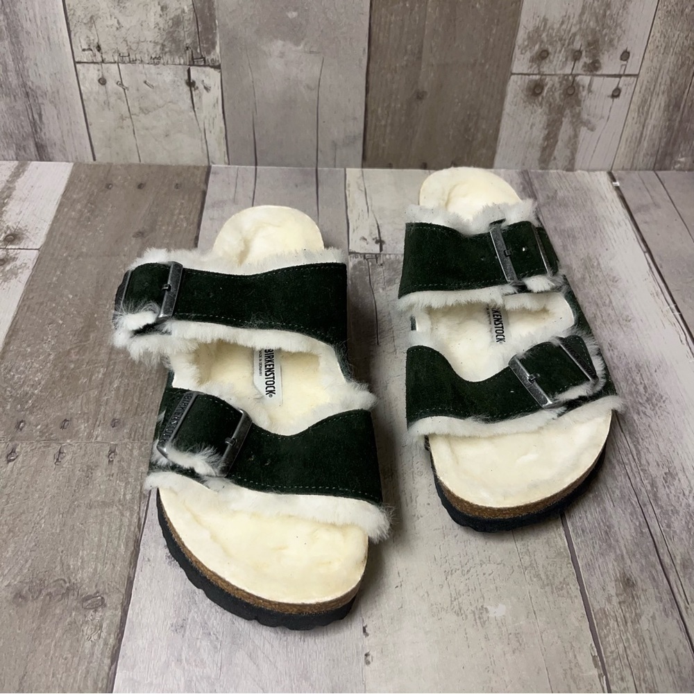 NWOT Birkenstock Arizona Shearling-Lined Sandals Size 39 - Picture 2 of 8
